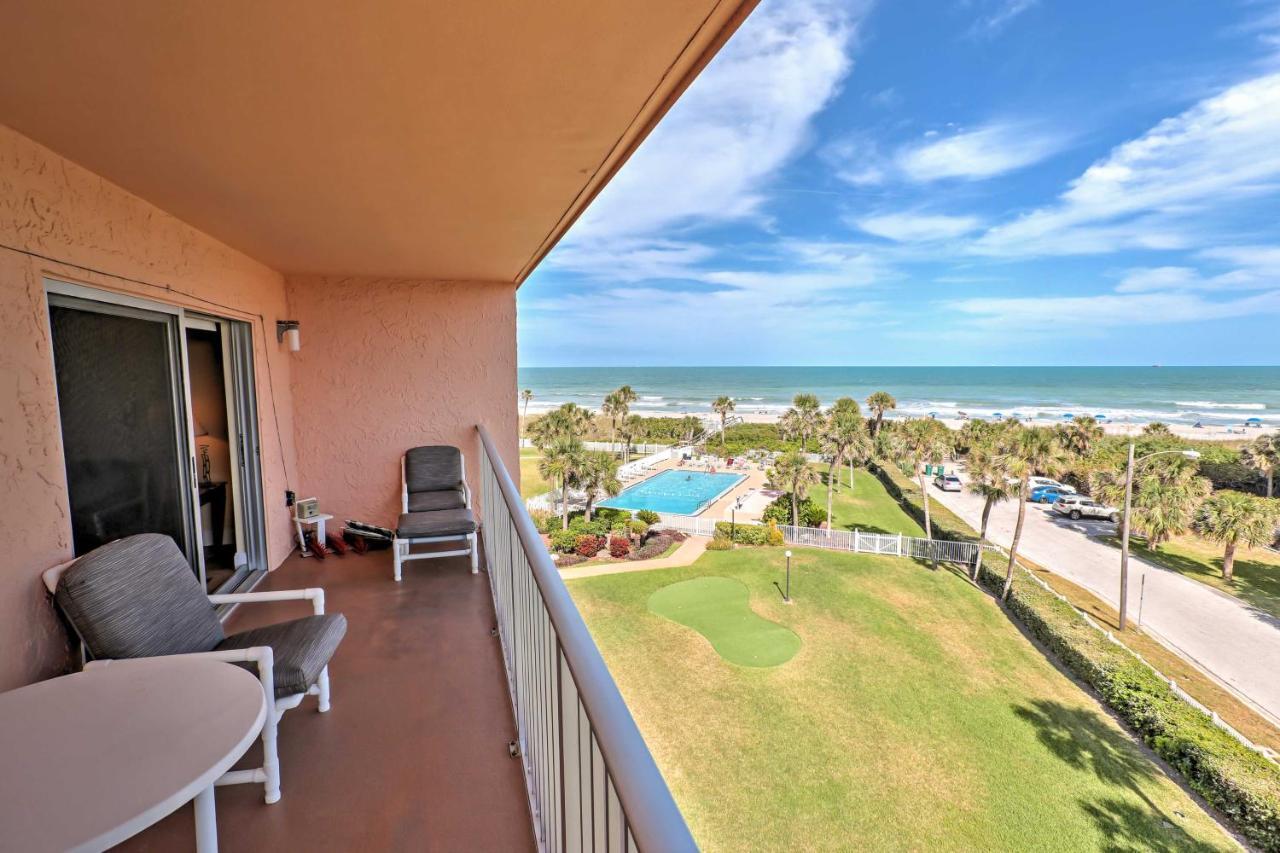 Oceanfront Cocoa Beach Condo With View Walk To Pier Dış mekan fotoğraf