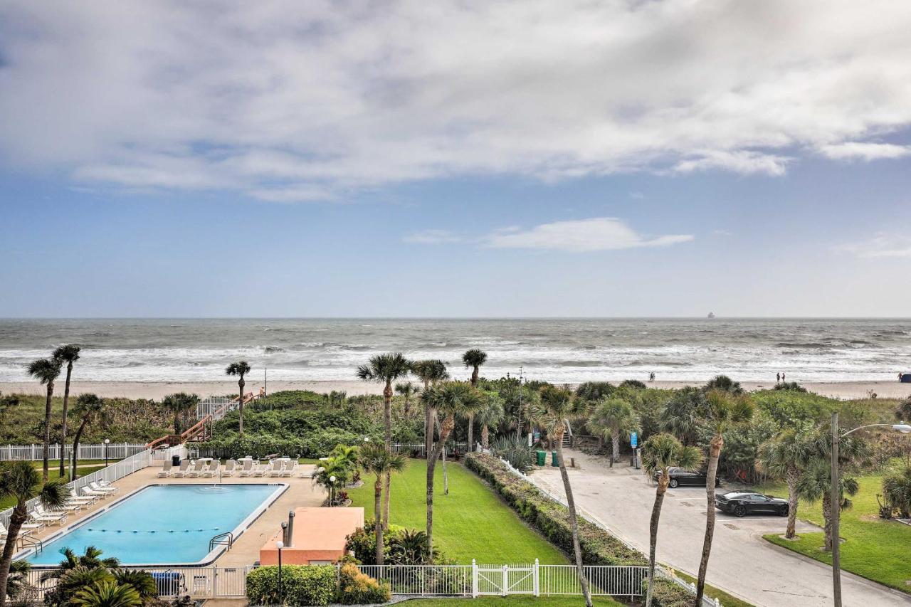 Oceanfront Cocoa Beach Condo With View Walk To Pier Dış mekan fotoğraf